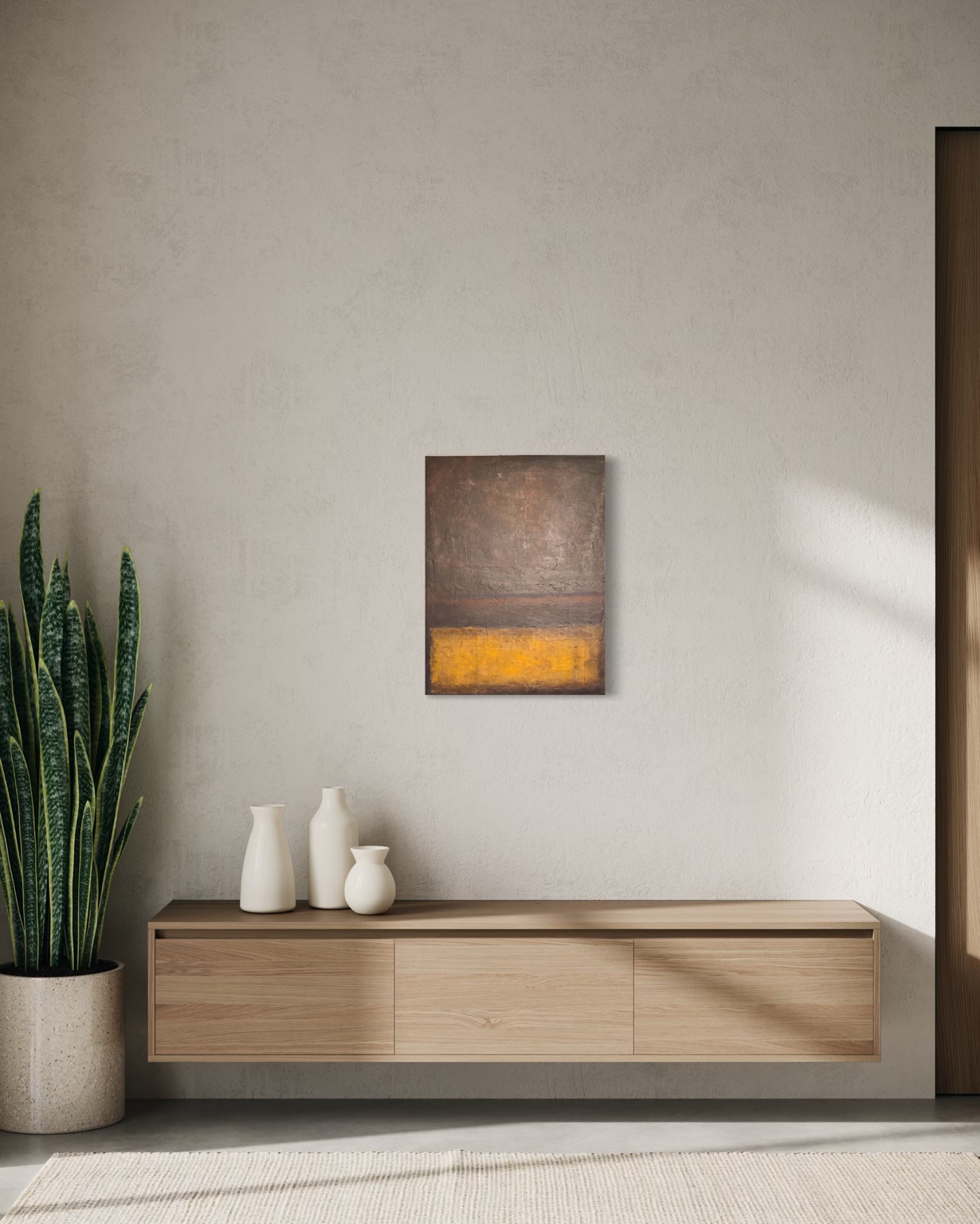 Homage displayed in an interior